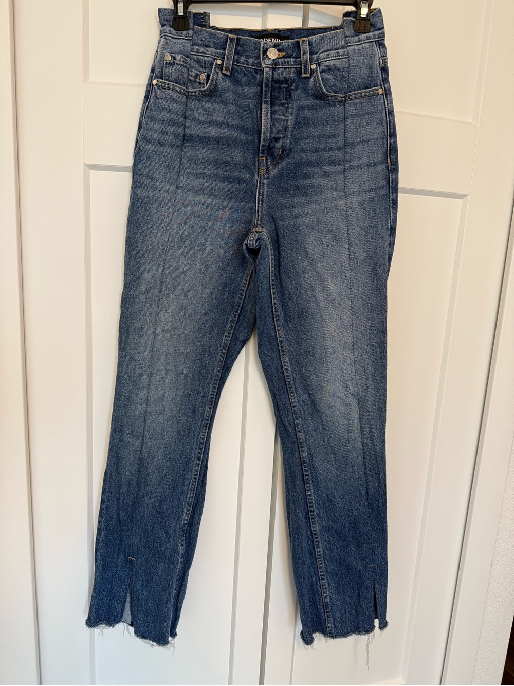 EB Denim Straight-Leg Jeans in Faded Blue